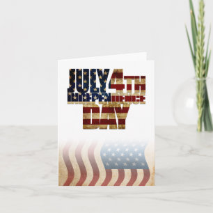 Patriotisches 4. Juli-Flaggen-Design Karte