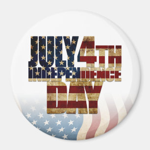 Patriotisches 4. Juli-Flaggen-Design Magnet