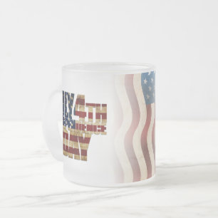 Patriotisches 4. Juli-Flaggen-Design Mattglastasse