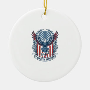 Patriotisches Abschluss-Vektorgrafik-T-Shirt Keramik Ornament