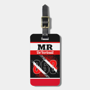 Patriotisches Abstraktes 868 Dot Pattern Trinbago  Gepäckanhänger