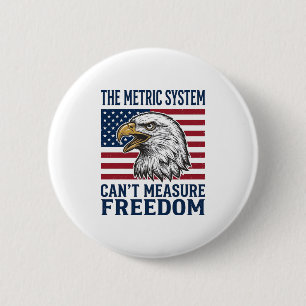 Patriotisches Adler-Freiheitszitat Vintage-Vector- Button