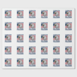 Patriotisches Adler-Freiheitszitat Vintage-Vector- Geschenkpapier