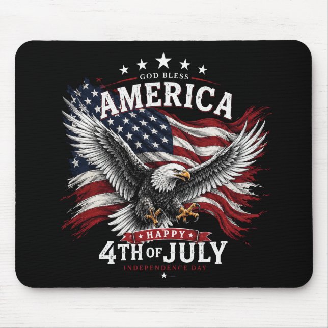 Patriotisches Adler-Mausepad Mousepad (Vorne)