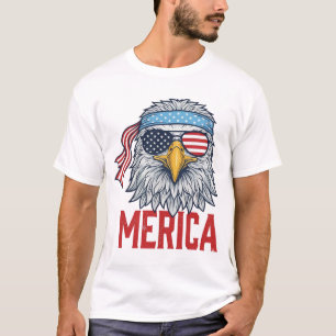 Patriotisches Adler Merica Vintage Gravur Shirt De