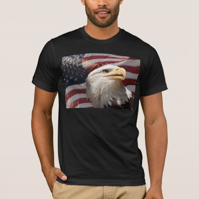Patriotisches Adler-Shirt T-Shirt (Vorderseite)
