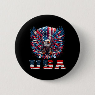 Patriotisches Adler-USA-Flagge-Design Grafik  Button