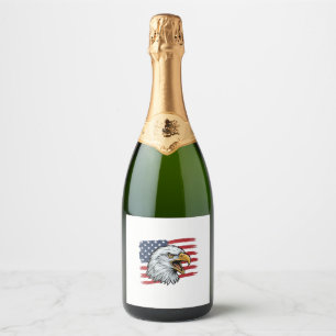 Patriotisches Adlerflagge Vintage-Vektordesign_1