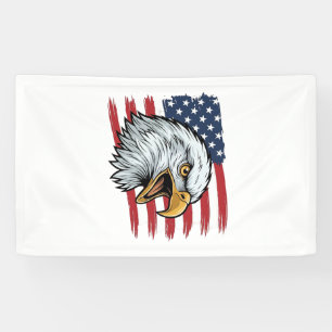 Patriotisches Adlerflagge Vintage-Vektordesign_1 Banner
