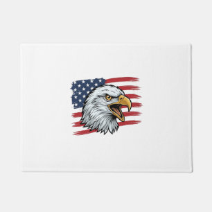 Patriotisches Adlerflagge Vintage-Vektordesign_1 Fußmatte