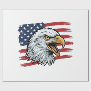Patriotisches Adlerflagge Vintage-Vektordesign_1 Geschenkpapier