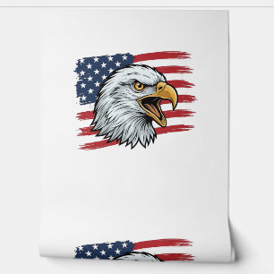 Patriotisches Adlerflagge Vintage-Vektordesign_1 Tapete