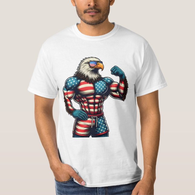 patriotisches AdlerShirt, patriotischer Adler T-Shirt (Vorderseite)