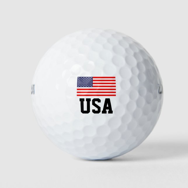 Patriotisches American Flag Golf Set | Stolz der U Golfball (Vorderseite)