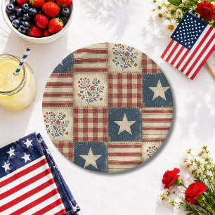 Patriotisches Americana zum 4. Juli Gedenktag Pappteller