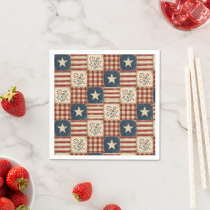 Patriotisches Americana zum 4. Juli Gedenktag Serviette