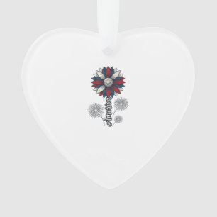 Patriotisches Amerika-Blumen-Feuerwerk-Vektordesig Ornament