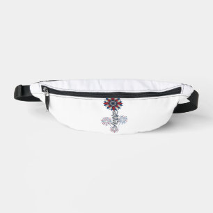 Patriotisches Amerika Blumen Feuerwerk Vintage Des Bauchtasche