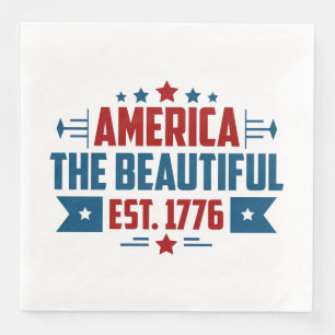 Patriotisches Amerika, das schöne Papier Napkin Serviette