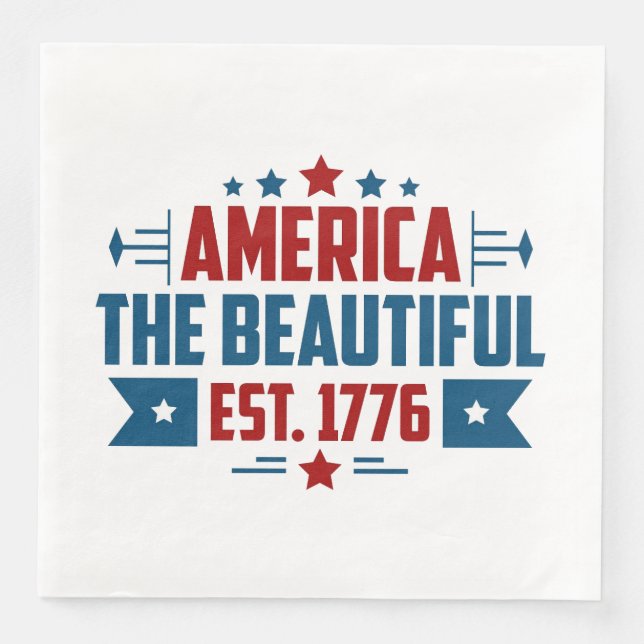 Patriotisches Amerika, das schöne Papier Napkin Serviette (Vorderseite)