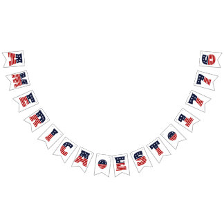 Patriotisches Amerika Est 1776 USA-Flaggenbanner Wimpelkette