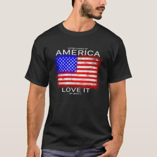 Patriotisches Amerika Liebe es oder verlasse es US T-Shirt