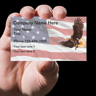 Patriotisches Amerikanischer Adler Thema Visitenkarte