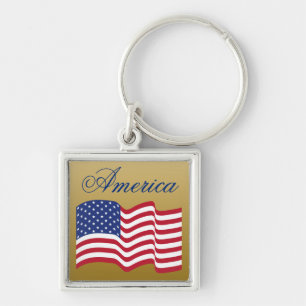 Patriotisches Amerikanischer-Flagge-Schlüsselanhän Schlüsselanhänger