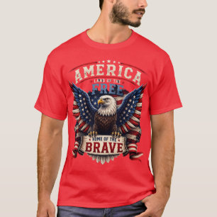 Patriotisches Amerikanisches Adler 4. Juli T-Shirt