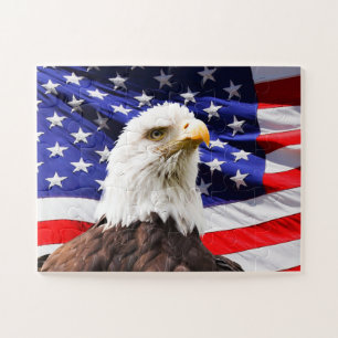 PATRIOTISCHES AMERIKANISCHES ADLER-JIGSAW-PUZZLE PUZZLE