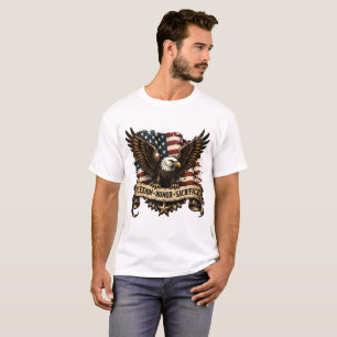 Patriotisches Amerikanisches Adler T-Shirt - Freih