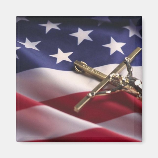 PATRIOTISCHES AMERIKANISCHES CHRISTLICH MAGNET (Vorne)