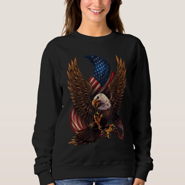 Patriotisches amerikanisches Design mit Adler und  Sweatshirt (Vorderseite)