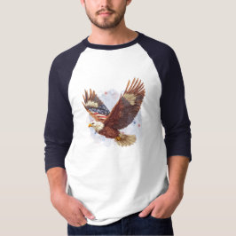 Patriotisches amerikanisches Eagle-Baseball-Shirt T-Shirt
