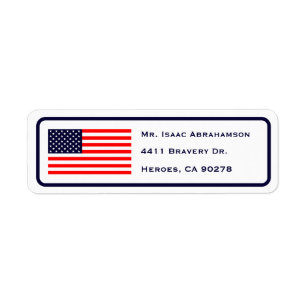 Patriotisches amerikanisches Flag-Rücksendesiegel