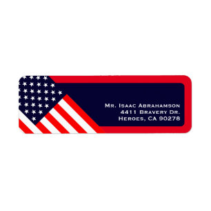 Patriotisches amerikanisches Flag-Rücksendesiegel