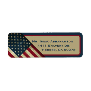 Patriotisches amerikanisches Flag-Rücksendesiegel