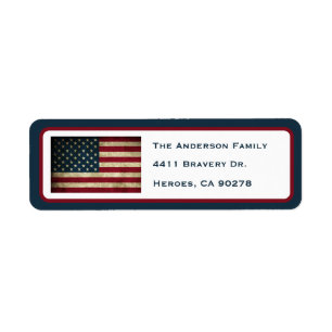 Patriotisches amerikanisches Flag-Rücksendesiegel