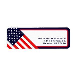 Patriotisches amerikanisches Flag-Rücksendesiegel
