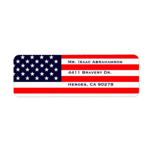 Patriotisches amerikanisches Flag-Rücksendesiegel