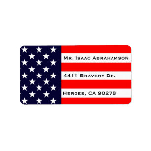Patriotisches amerikanisches Flag-Rücksendesiegel Adressaufkleber