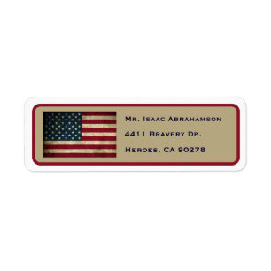 Patriotisches amerikanisches Flagge Rücksende-Adre