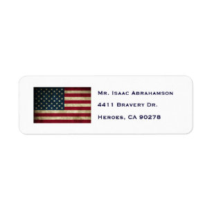 Patriotisches amerikanisches Flagge Rücksende-Adre
