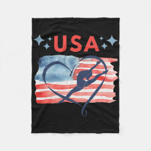 Patriotisches amerikanisches Flagge-Turndesign für Fleecedecke