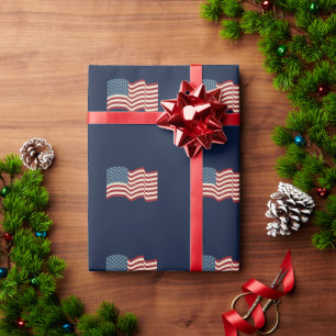 Patriotisches amerikanisches Flaggen-Feiertags-Ges Geschenkpapier
