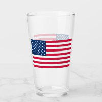 Patriotisches amerikanisches Flaggenglas