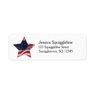 Patriotisches amerikanisches Flaggenlabel