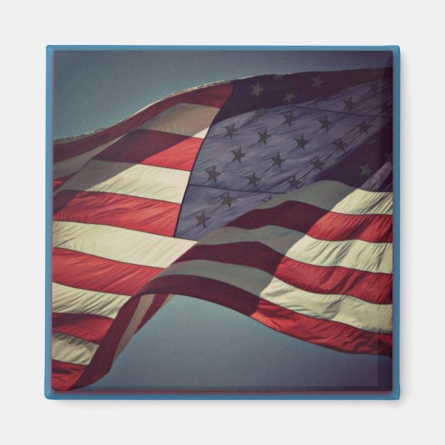 Patriotisches amerikanisches Flaggenmagnet Magnet (Vorne)