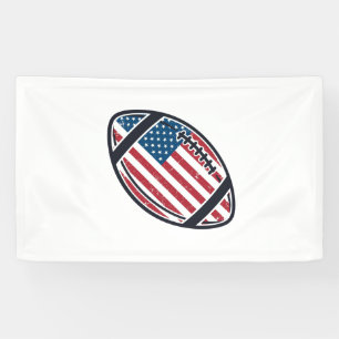 Patriotisches amerikanisches Fußball-Vintage-Vekto Banner