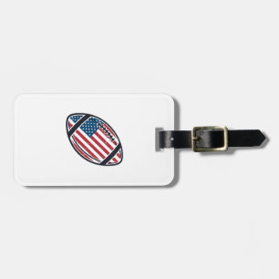 Patriotisches amerikanisches Fußball-Vintage-Vekto Gepäckanhänger